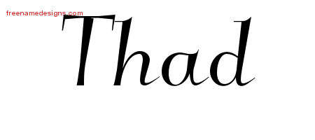 Elegant Name Tattoo Designs Thad Download Free