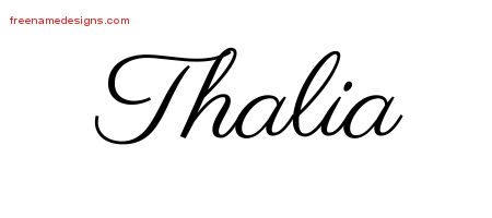Classic Name Tattoo Designs Thalia Graphic Download