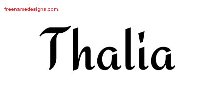 Calligraphic Stylish Name Tattoo Designs Thalia Download Free