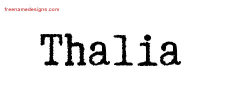 Typewriter Name Tattoo Designs Thalia Free Download
