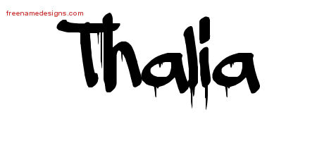Graffiti Name Tattoo Designs Thalia Free Lettering