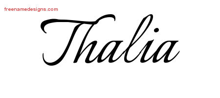 Calligraphic Name Tattoo Designs Thalia Download Free