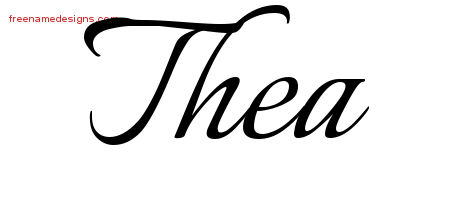Calligraphic Name Tattoo Designs Thea Download Free