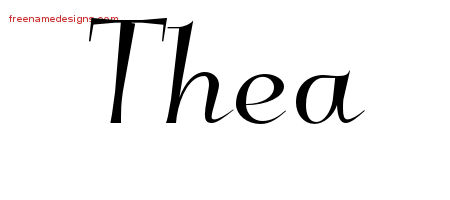 Elegant Name Tattoo Designs Thea Free Graphic