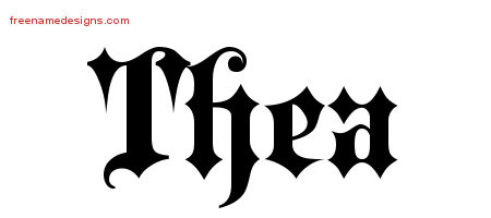 Old English Name Tattoo Designs Thea Free