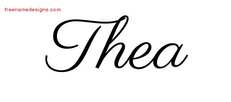 Classic Name Tattoo Designs Thea Graphic Download