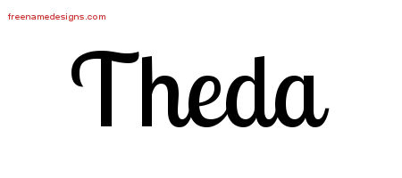 Handwritten Name Tattoo Designs Theda Free Download