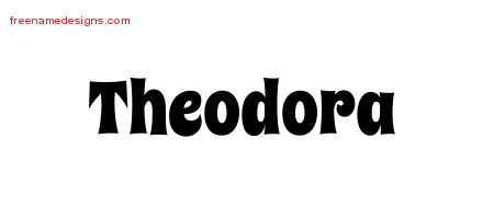 Groovy Name Tattoo Designs Theodora Free Lettering