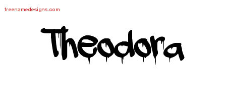 Graffiti Name Tattoo Designs Theodora Free Lettering