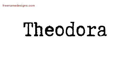 Typewriter Name Tattoo Designs Theodora Free Download