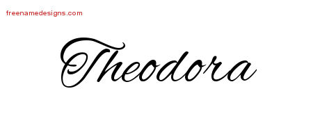 Cursive Name Tattoo Designs Theodora Download Free