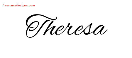 Cursive Name Tattoo Designs Theresa Download Free