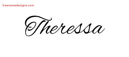 Cursive Name Tattoo Designs Theressa Download Free