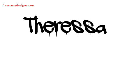 Graffiti Name Tattoo Designs Theressa Free Lettering