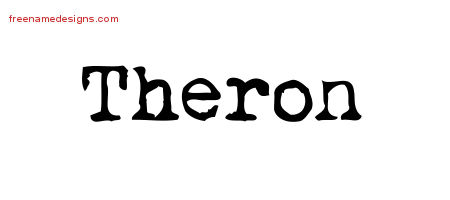 Vintage Writer Name Tattoo Designs Theron Free