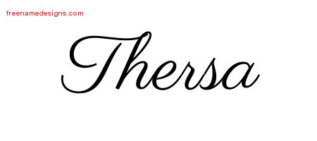 Classic Name Tattoo Designs Thersa Graphic Download