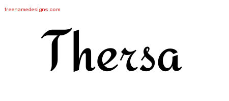 Calligraphic Stylish Name Tattoo Designs Thersa Download Free