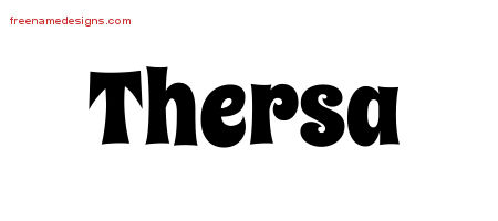 Groovy Name Tattoo Designs Thersa Free Lettering
