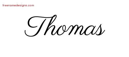 Classic Name Tattoo Designs Thomas Graphic Download