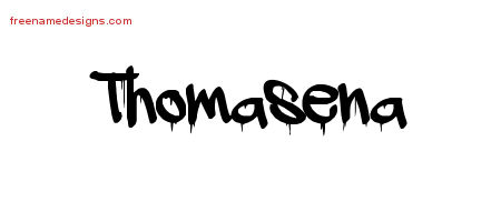 Graffiti Name Tattoo Designs Thomasena Free Lettering