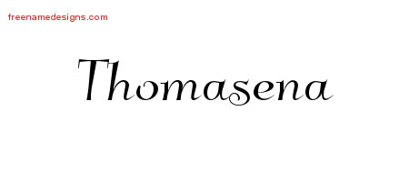 Elegant Name Tattoo Designs Thomasena Free Graphic