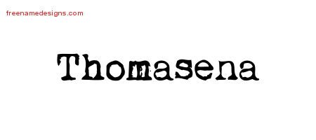 Vintage Writer Name Tattoo Designs Thomasena Free Lettering