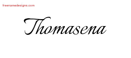Calligraphic Name Tattoo Designs Thomasena Download Free