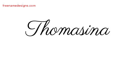 Classic Name Tattoo Designs Thomasina Graphic Download