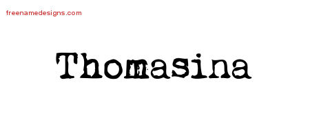 Vintage Writer Name Tattoo Designs Thomasina Free Lettering