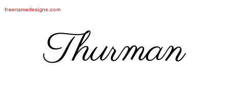 Classic Name Tattoo Designs Thurman Printable
