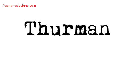 Vintage Writer Name Tattoo Designs Thurman Free