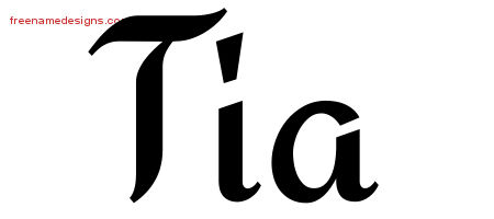 Calligraphic Stylish Name Tattoo Designs Tia Download Free