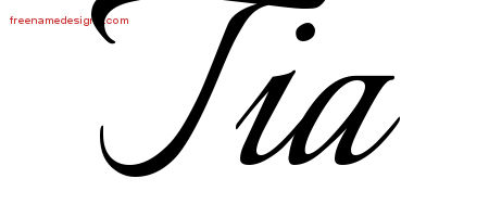 Calligraphic Name Tattoo Designs Tia Download Free