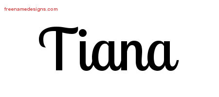 Handwritten Name Tattoo Designs Tiana Free Download