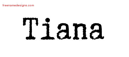 Typewriter Name Tattoo Designs Tiana Free Download