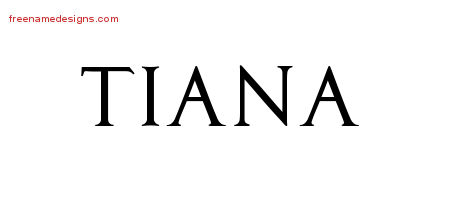 Regal Victorian Name Tattoo Designs Tiana Graphic Download