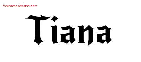Gothic Name Tattoo Designs Tiana Free Graphic