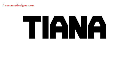 Titling Name Tattoo Designs Tiana Free Printout
