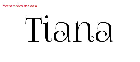 Vintage Name Tattoo Designs Tiana Free Download