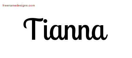 Handwritten Name Tattoo Designs Tianna Free Download
