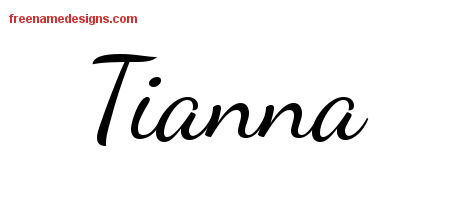 Lively Script Name Tattoo Designs Tianna Free Printout