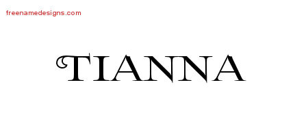 Flourishes Name Tattoo Designs Tianna Printable