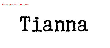 Typewriter Name Tattoo Designs Tianna Free Download