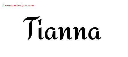 Calligraphic Stylish Name Tattoo Designs Tianna Download Free