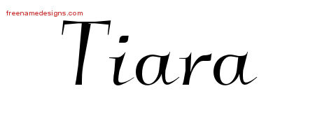 Elegant Name Tattoo Designs Tiara Free Graphic
