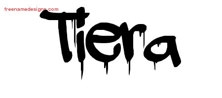 Graffiti Name Tattoo Designs Tiera Free Lettering
