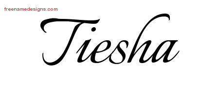 Calligraphic Name Tattoo Designs Tiesha Download Free