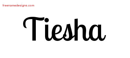 Handwritten Name Tattoo Designs Tiesha Free Download