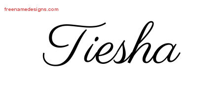 Classic Name Tattoo Designs Tiesha Graphic Download