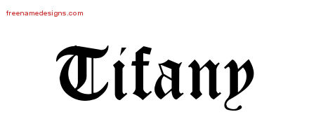 Blackletter Name Tattoo Designs Tifany Graphic Download